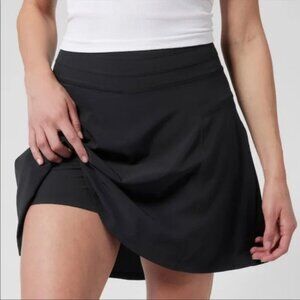 Athleta All Day Skort Black Athleisure Built-In Shorts Size 4 New Without‎ Tags
